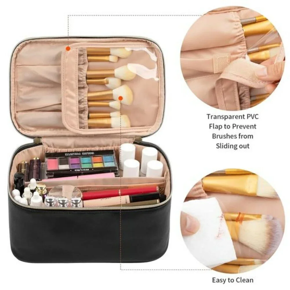 Makeup Bag Portable Cosmetic Bag Large Capacity Travel Makeup Case Organizer